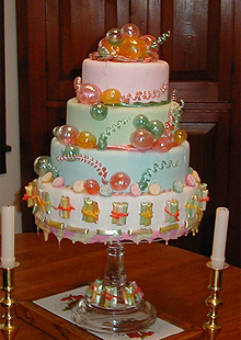 4 tier bubble cake