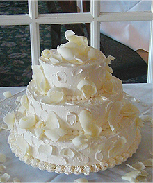 4 tier white chocolate cake