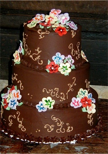 3 tier chocolate cake