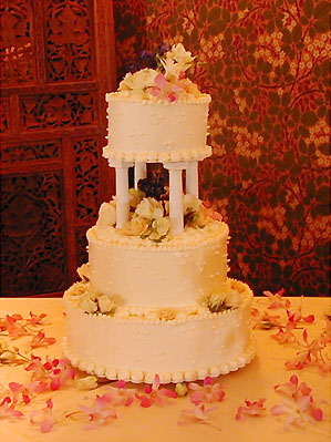 Two tier flower cake